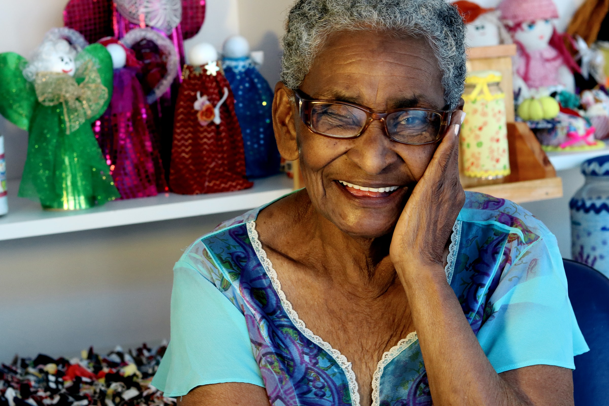 A Grandma smiling